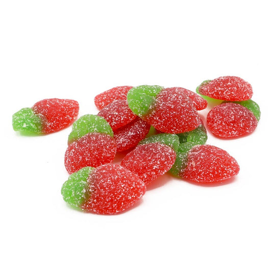 Vegan fizzy strawberries